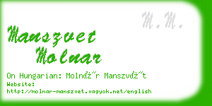 manszvet molnar business card